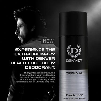 Denver Original Black Code Deodorant Body Spray for Men 150ml