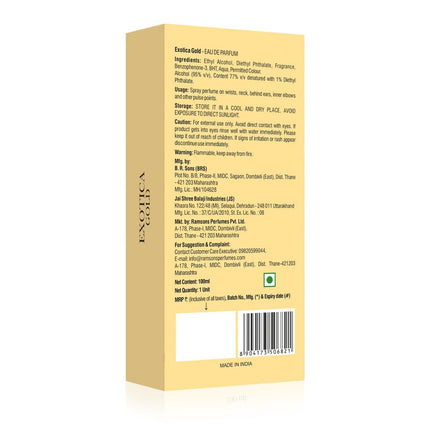 Ramsons Exotica Gold Eau De Parfum 100ml