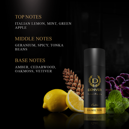 Denver Hamilton Caliber Deodorant Body Spray for Men 150ml